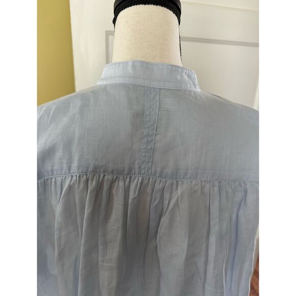 Koch Fern Top | sz SMALL | Light Blue | Cotton Linen Blend - Picture 5 of 16